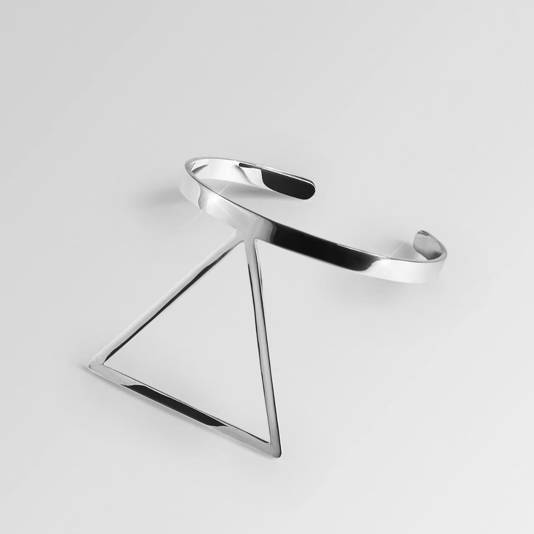 Triangle bracelet modern silver