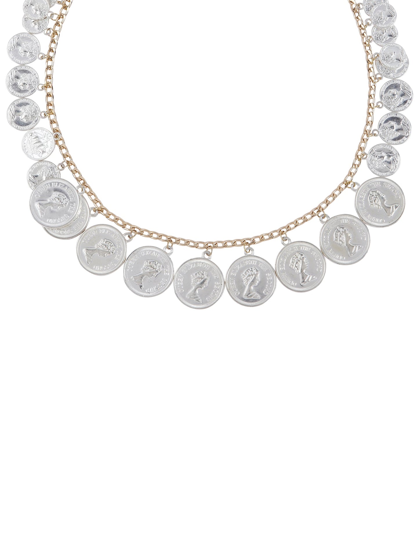 Single Layer Coin Necklace (Silver)