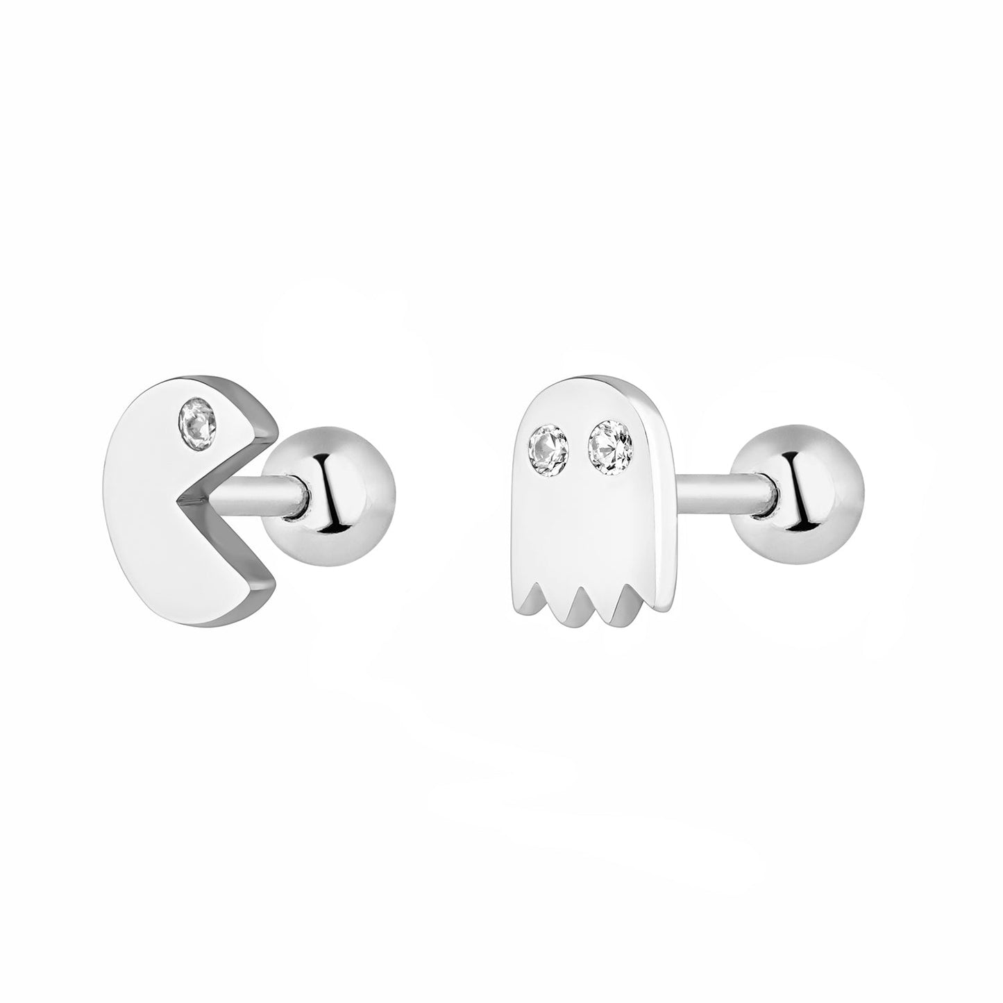 PACMAN SILVER EARRINGS