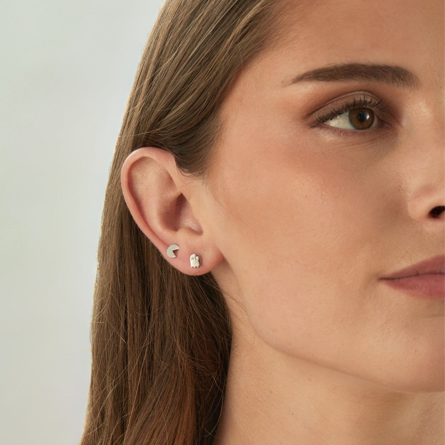 PACMAN SILVER EARRINGS
