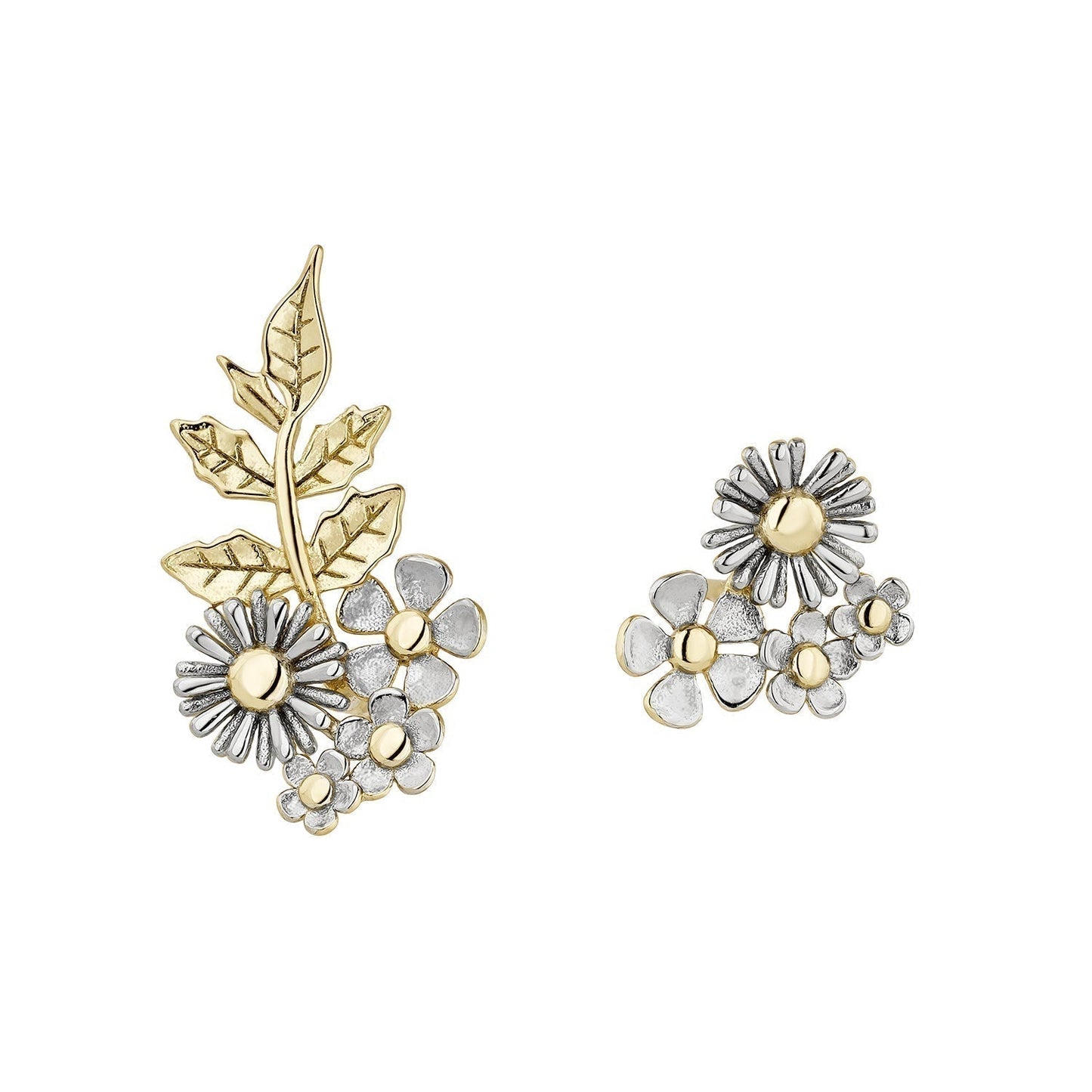 FLOWER BOOM SILVER EARRINGS