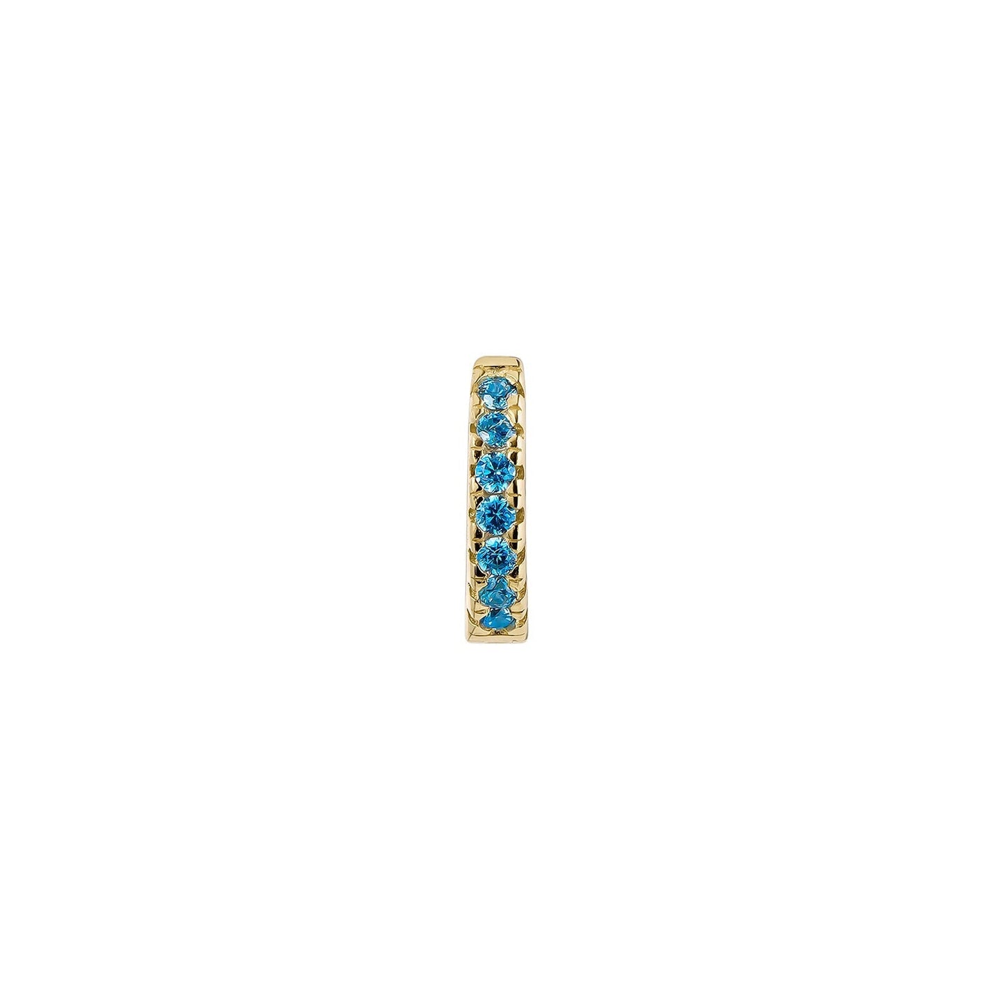 SOPHIE YELLOW GOLD AQUAMARINE SINGLE EARRING