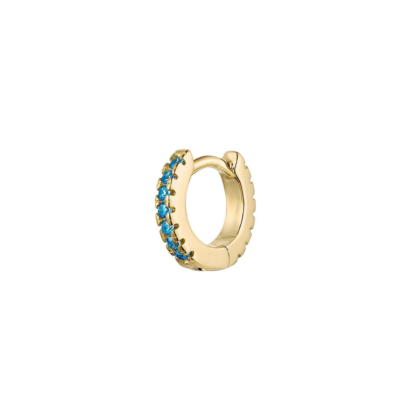 SOPHIE YELLOW GOLD AQUAMARINE SINGLE EARRING