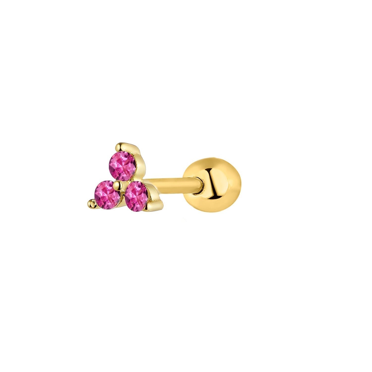 PRINCESSE YELLOW GOLD SINGLE EARRING