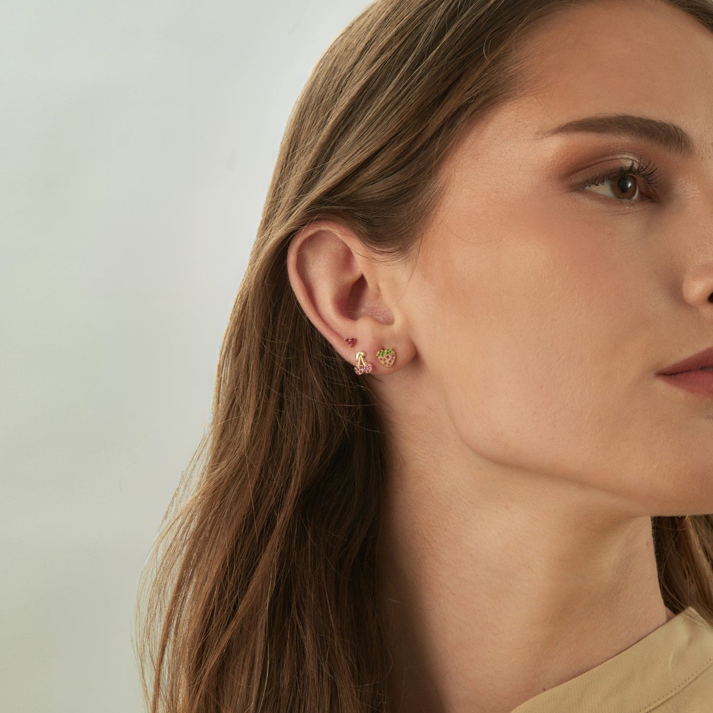 PRINCESSE YELLOW GOLD SINGLE EARRING