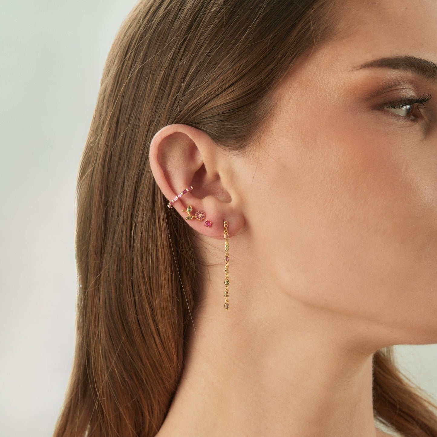 LUZ YELLOW GOLD SINGLE EARRING