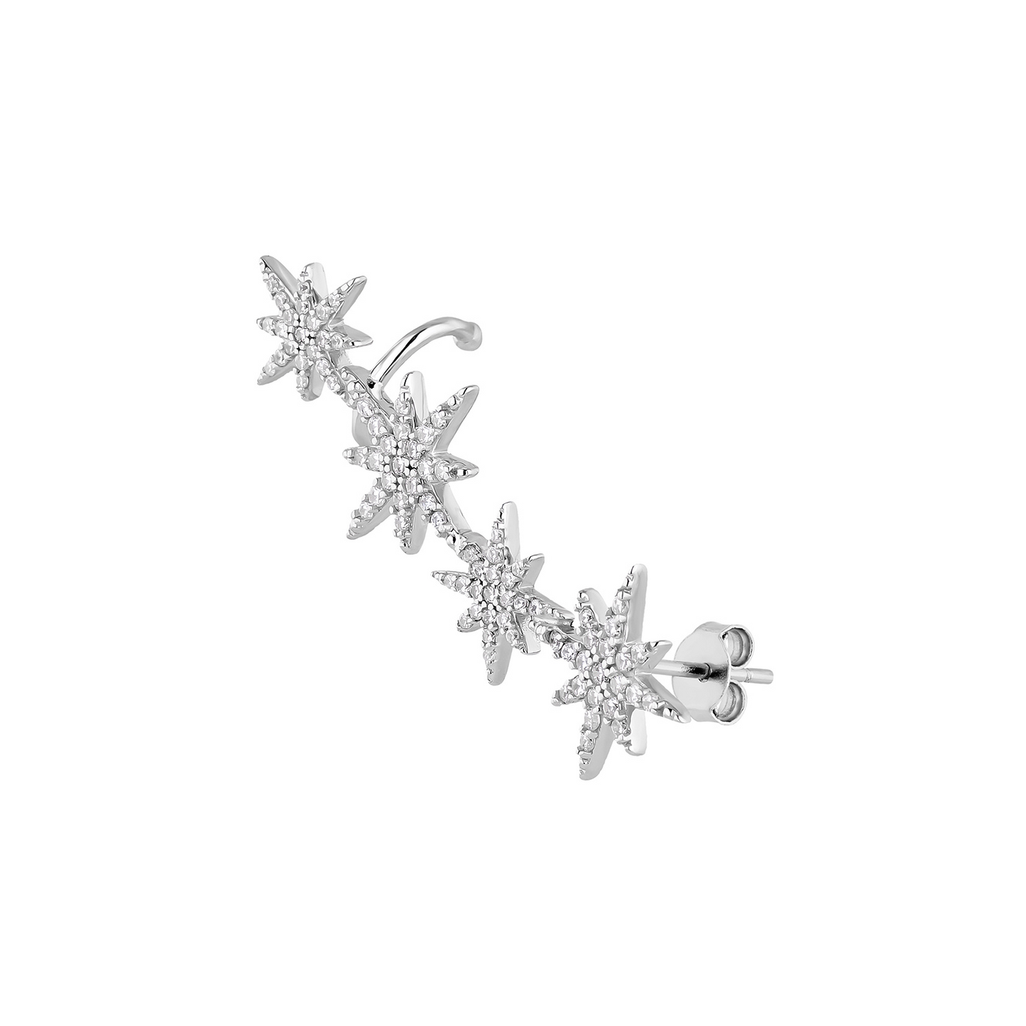CASSIOPÉE SILVER CLIMBING EARRINGS