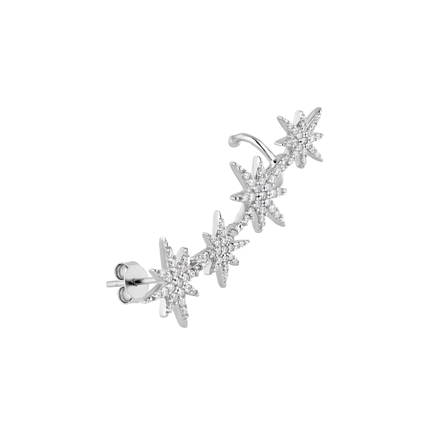CASSIOPÉE SILVER CLIMBING EARRINGS