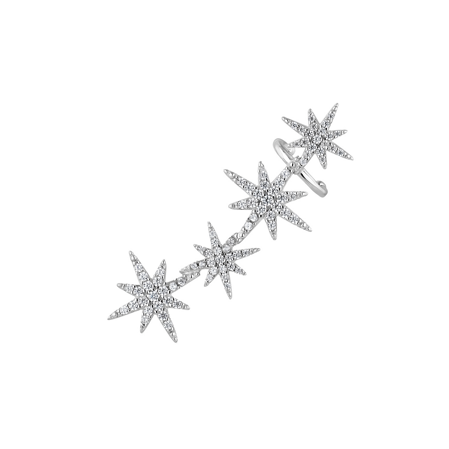 CASSIOPÉE SILVER CLIMBING EARRINGS