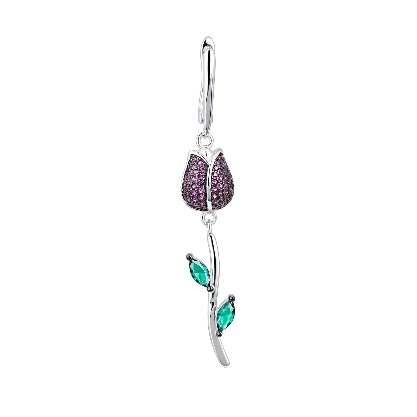 ROSE-L HOOP PIERCING EARRING