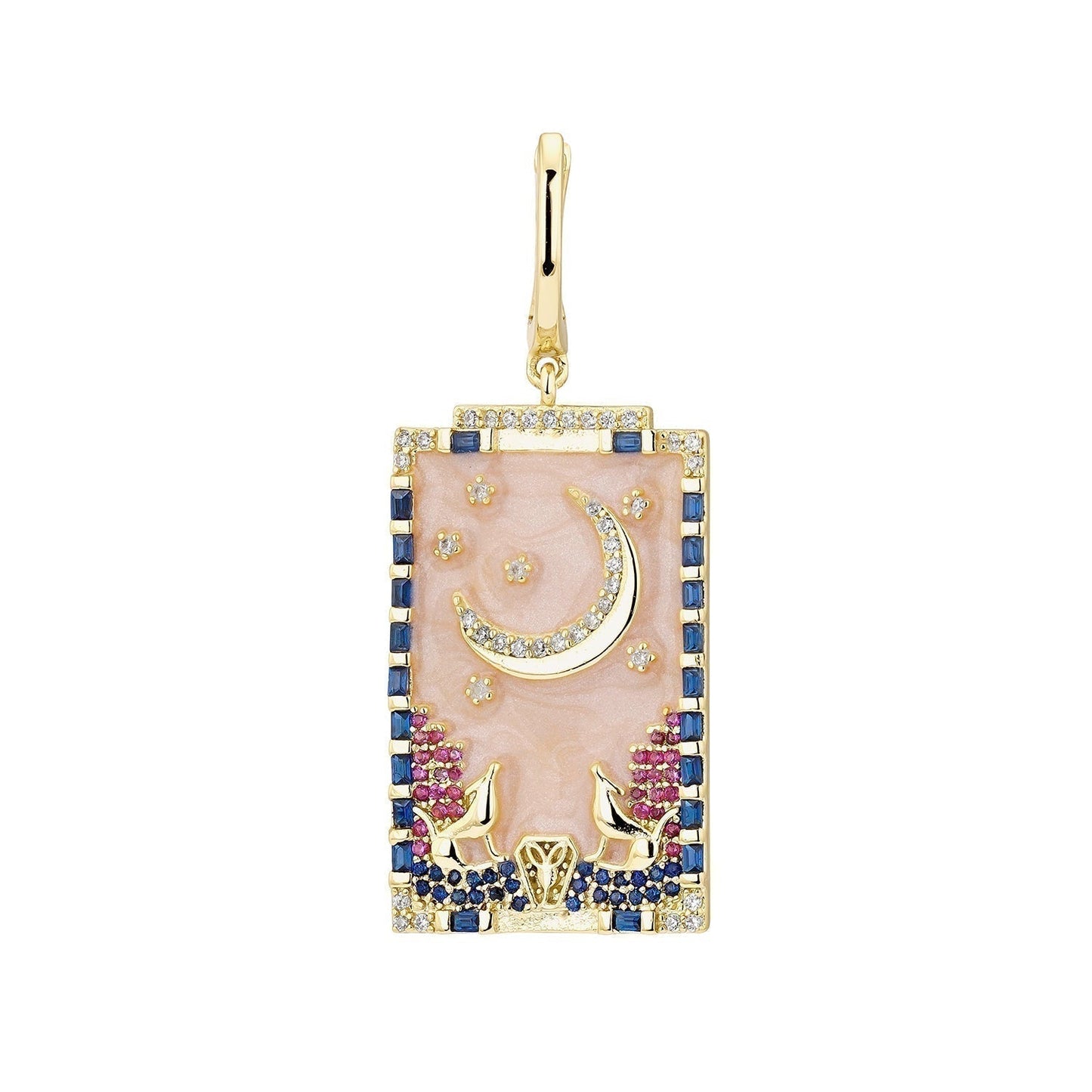LA-MOON TAROT CARDS HOOP PIERCING EARRING
