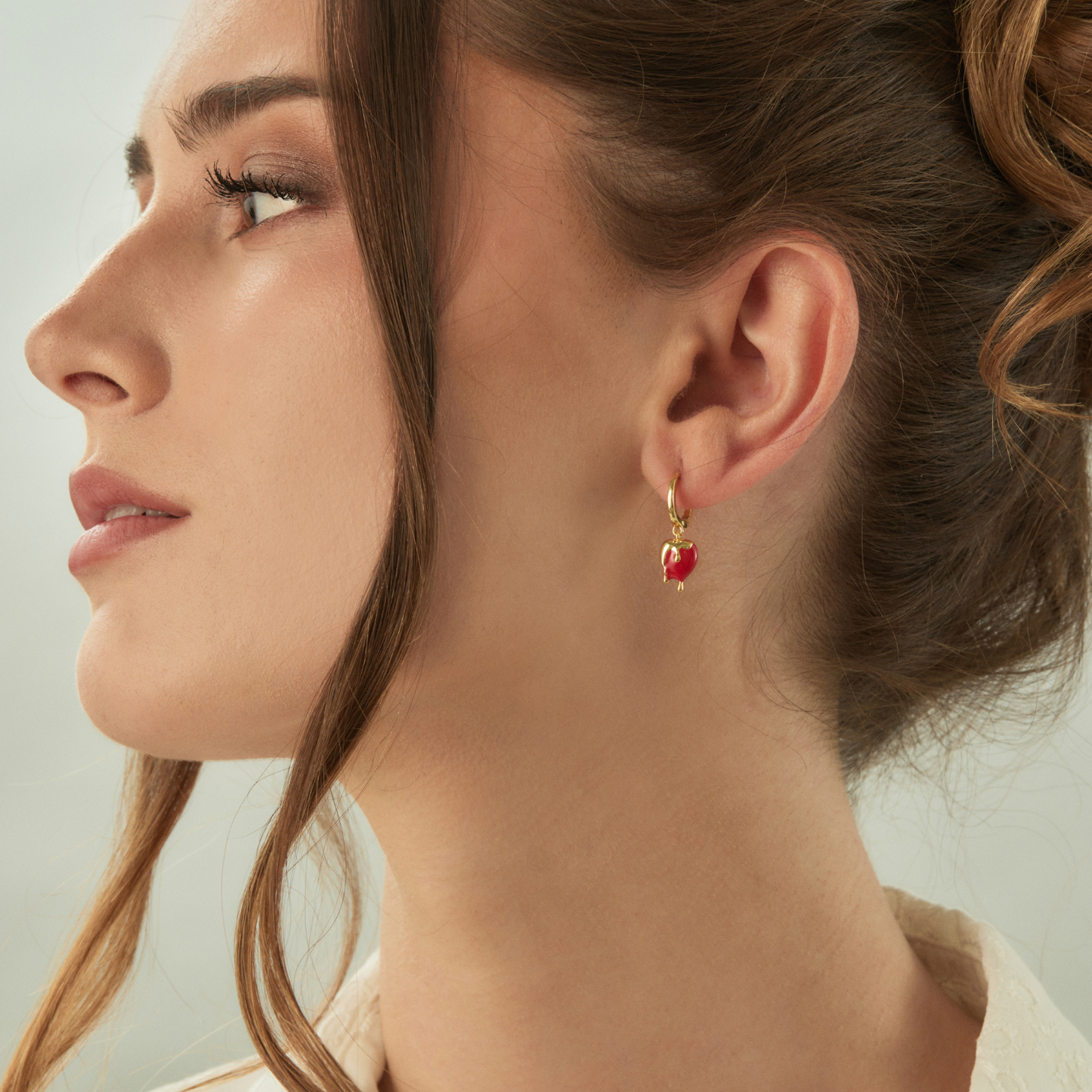 HEART-MELT HOOP PIERCING EARRING
