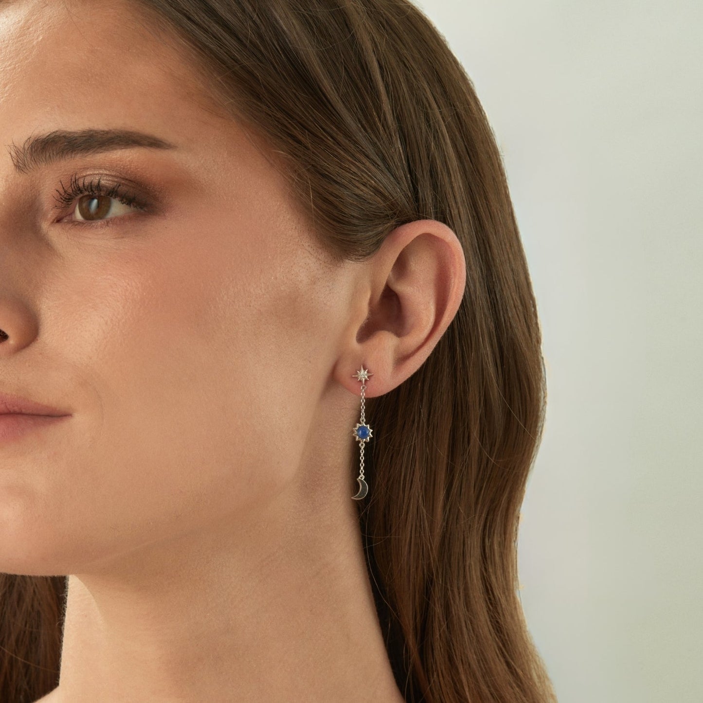 COSMIC-GALAXY SILVER PIERCING EARRING