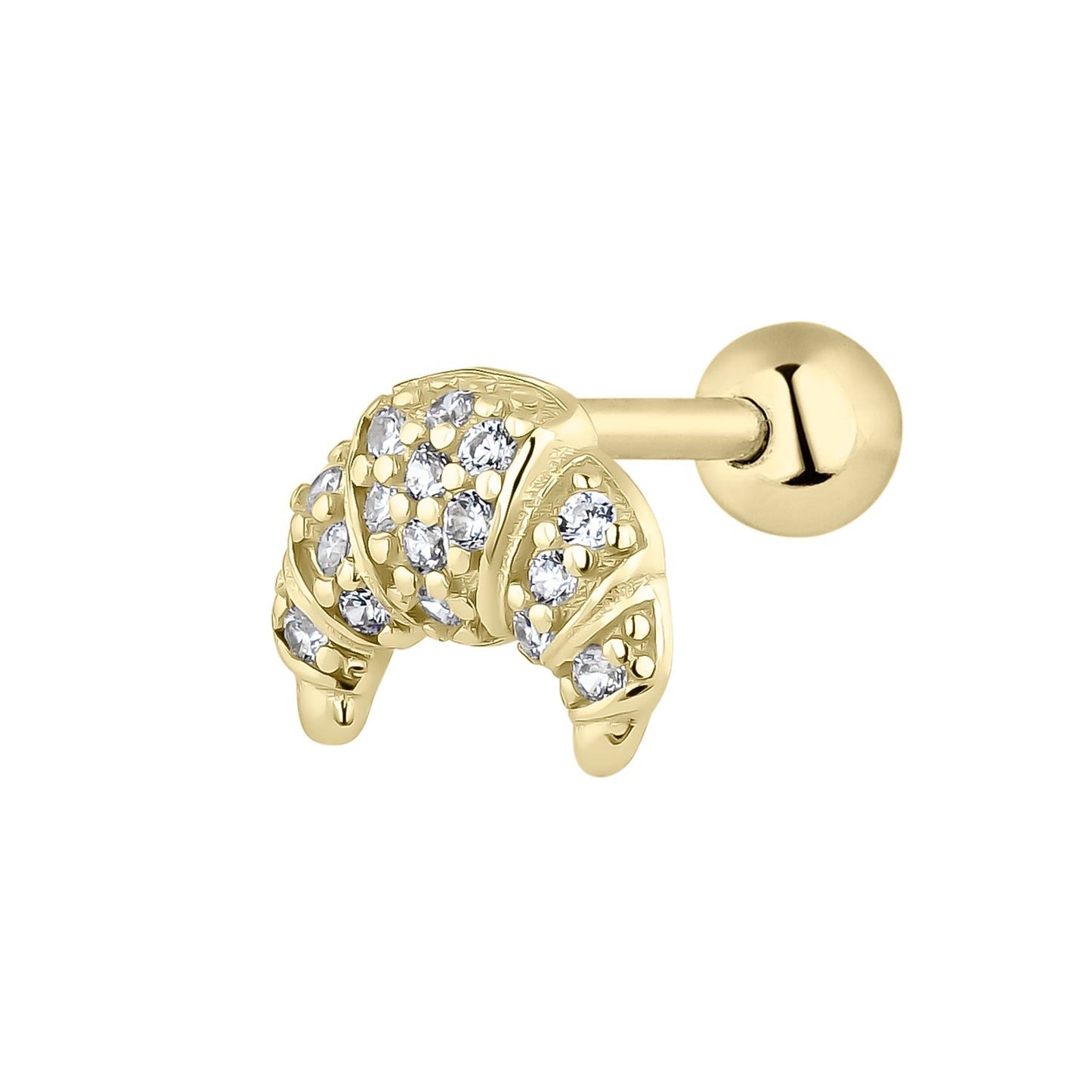 CRESCENT PIERCING EARRING
