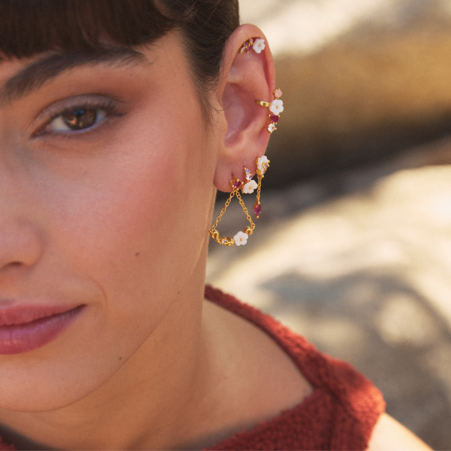 ARO AZALEA PIERCING EARRING