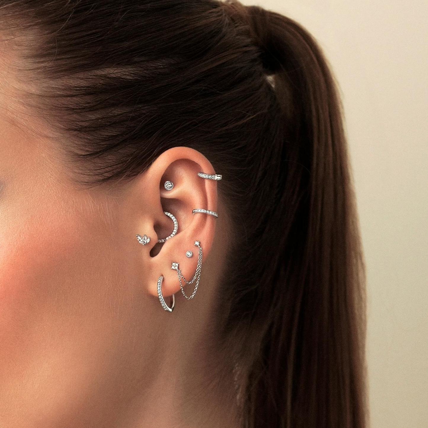 SOPHIE SILVER SINGLE EARRING