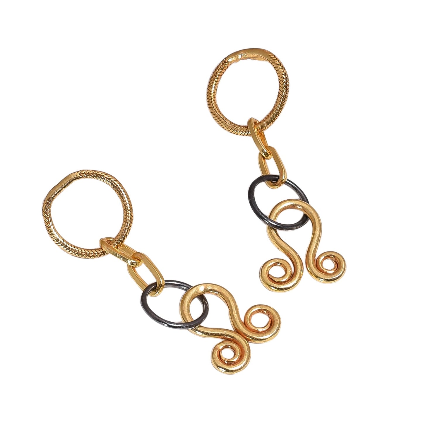 SNAKE CHARM EARRINGS GOLD