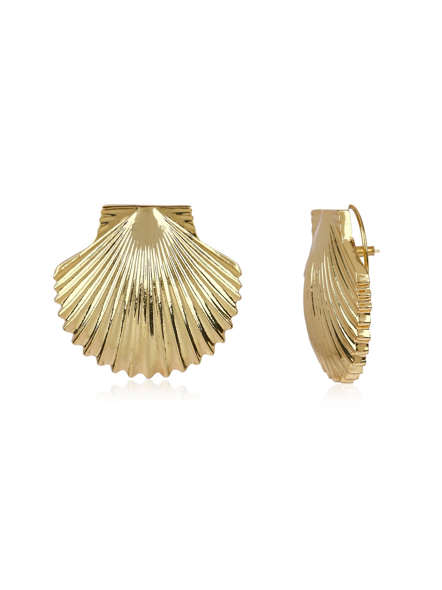 Shell Top Earrings (Gold)