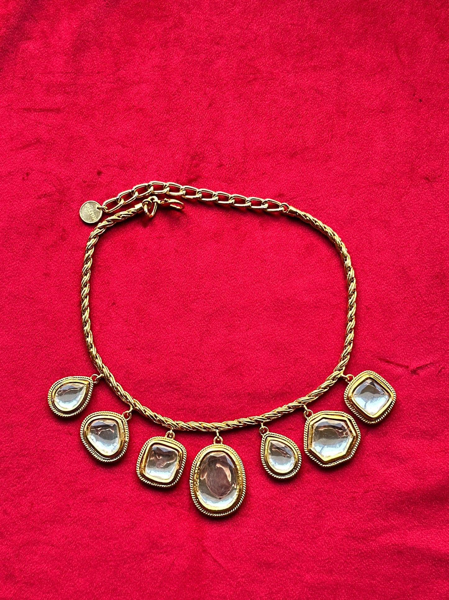 Polki Rope Charm Gold