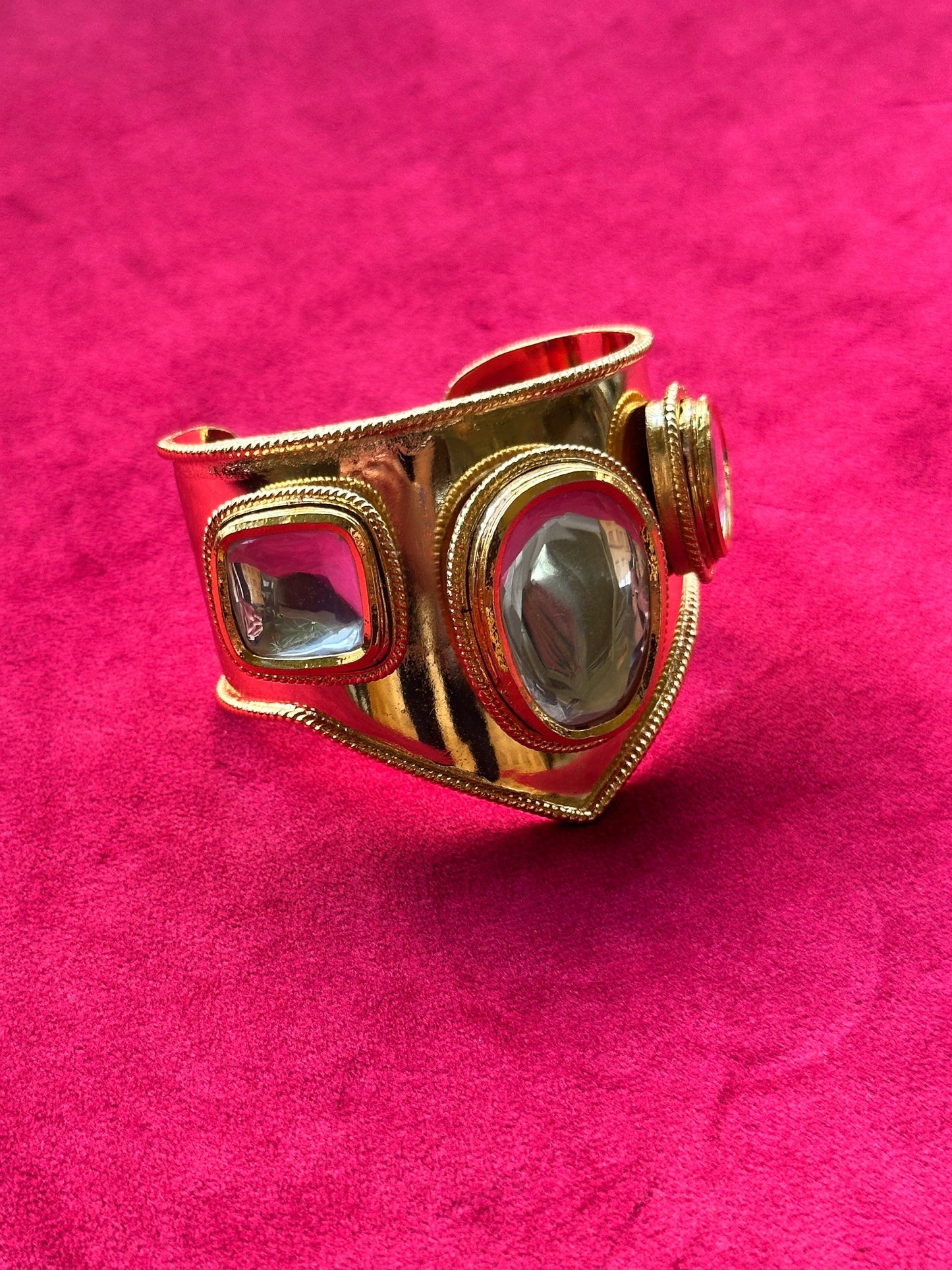 Polki Wonder Woman Handcuff Gold