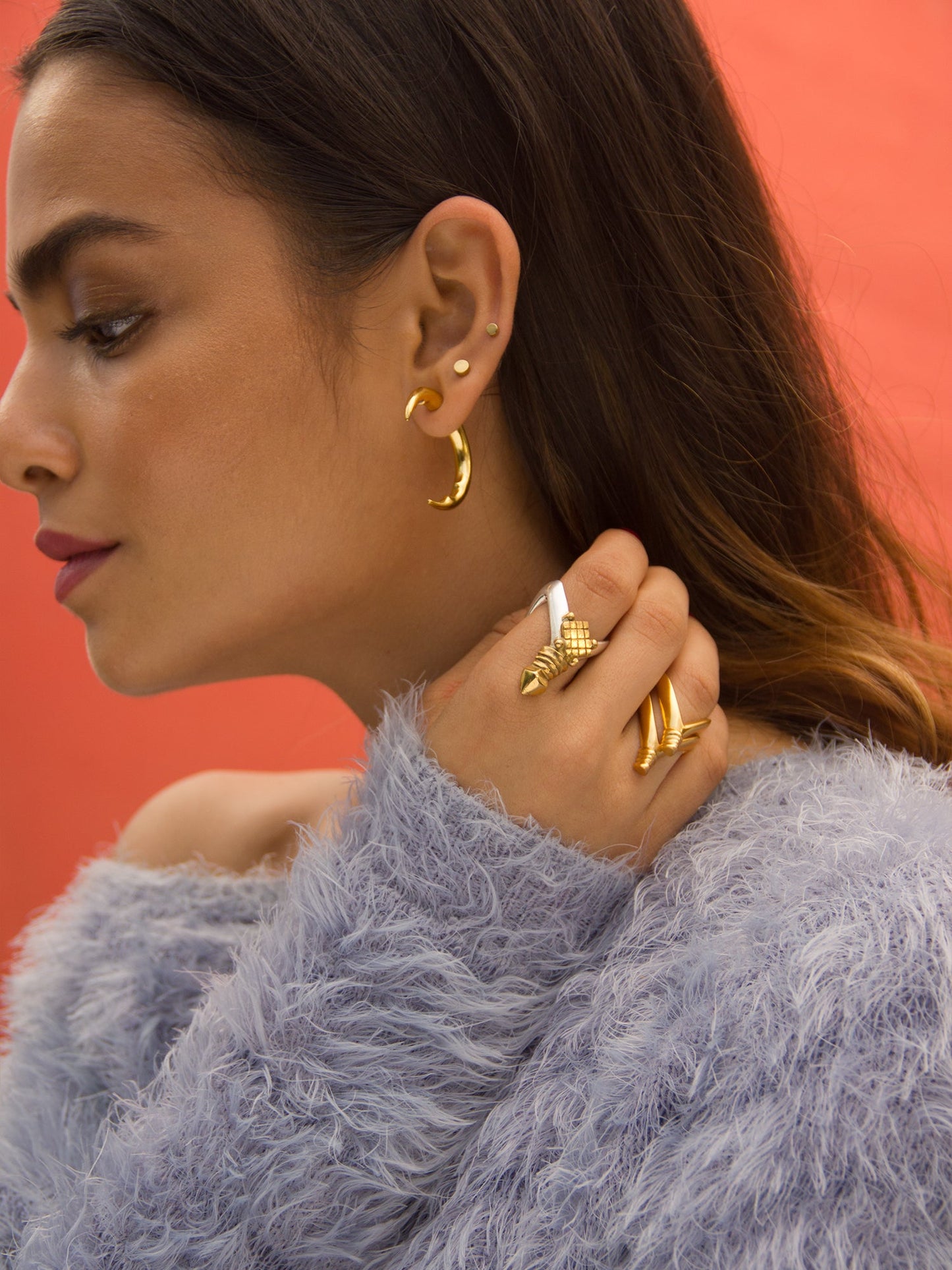 CLAW STUDS GOLD