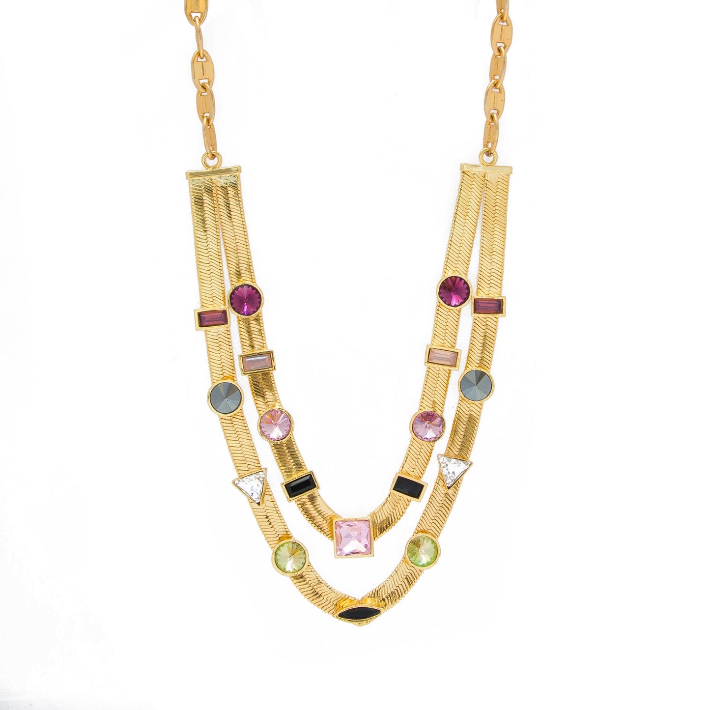 Two Layered Candy Necklace (Gold)