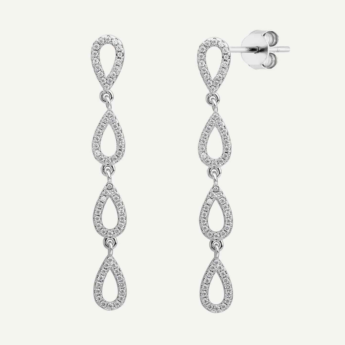 CRYSTAL SERENADE SILVER EARRINGS