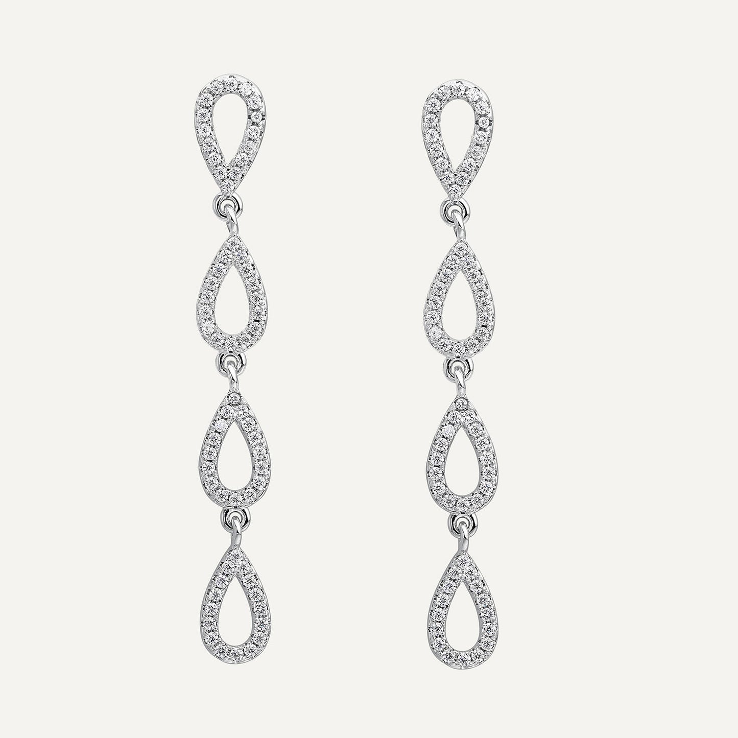 CRYSTAL SERENADE SILVER EARRINGS