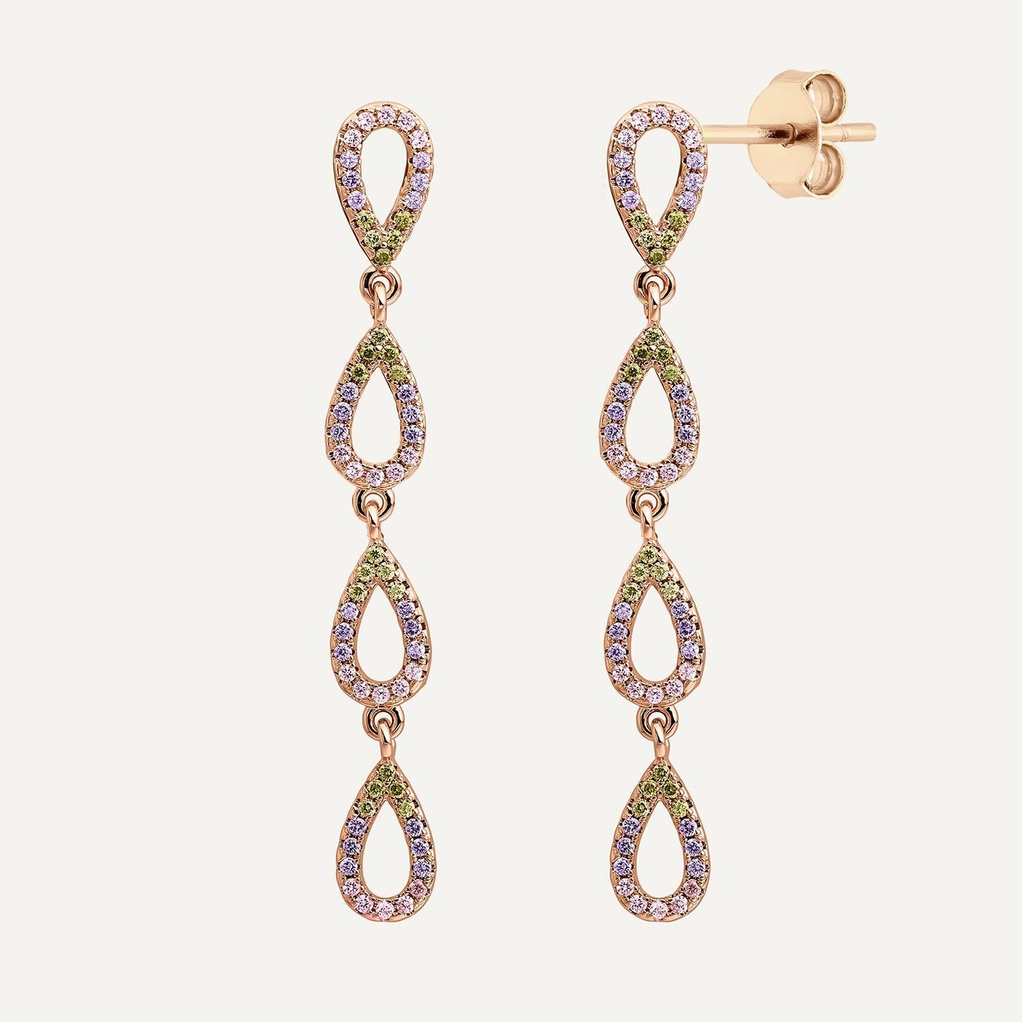PINK CRYSTAL SERENADE EARRING