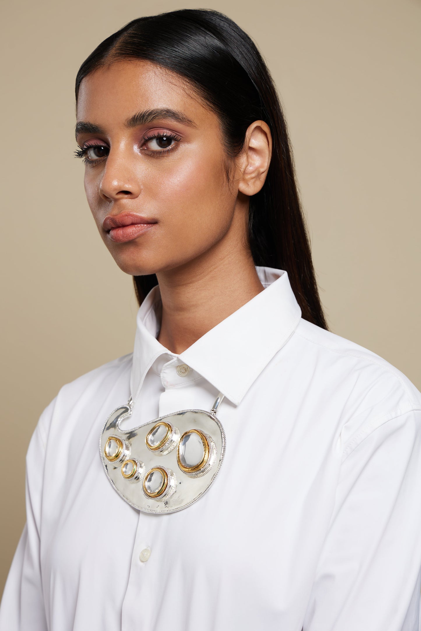 Polki Paisley Bib Necklace