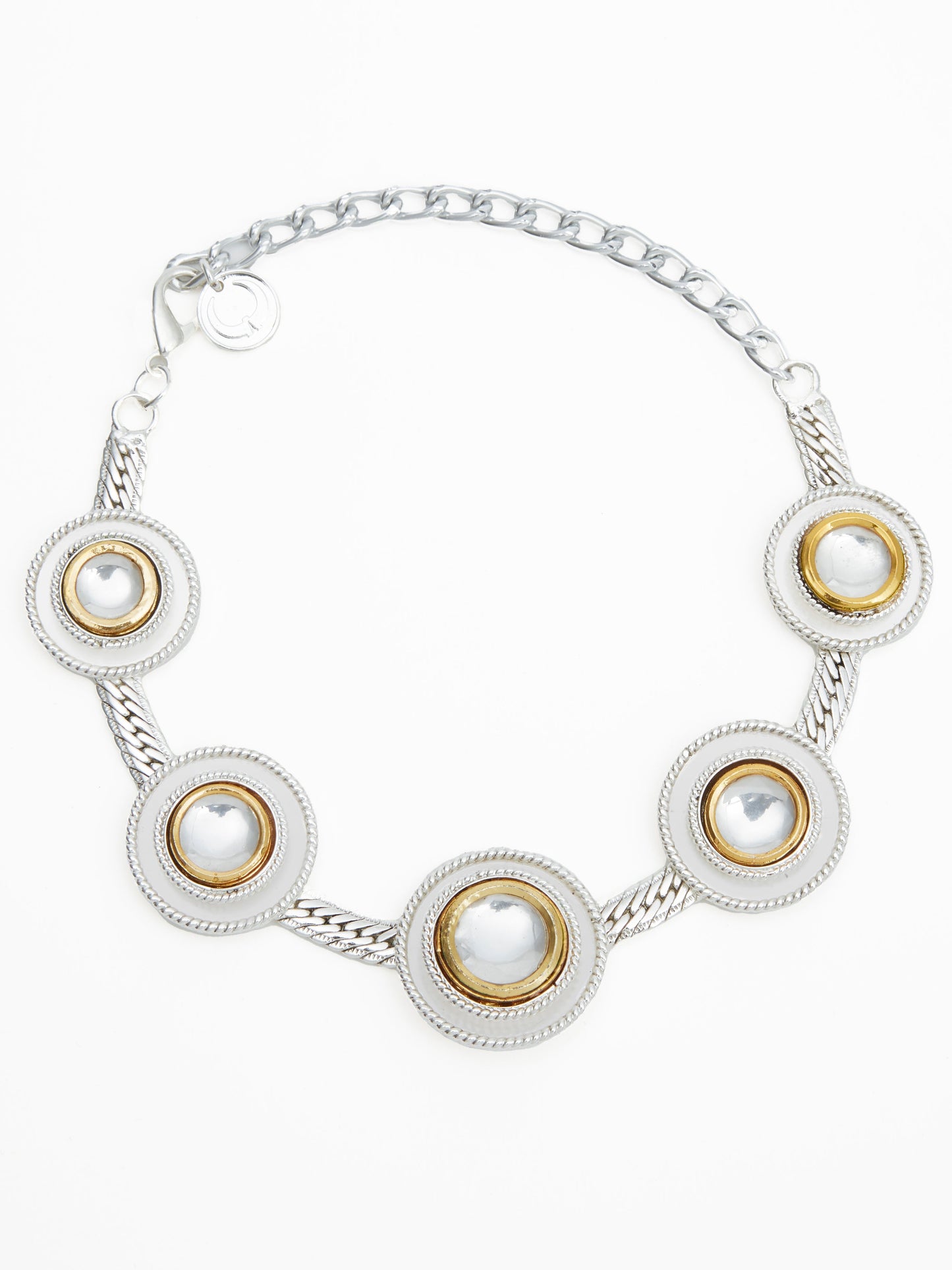 Polki Dot Necklace Silver
