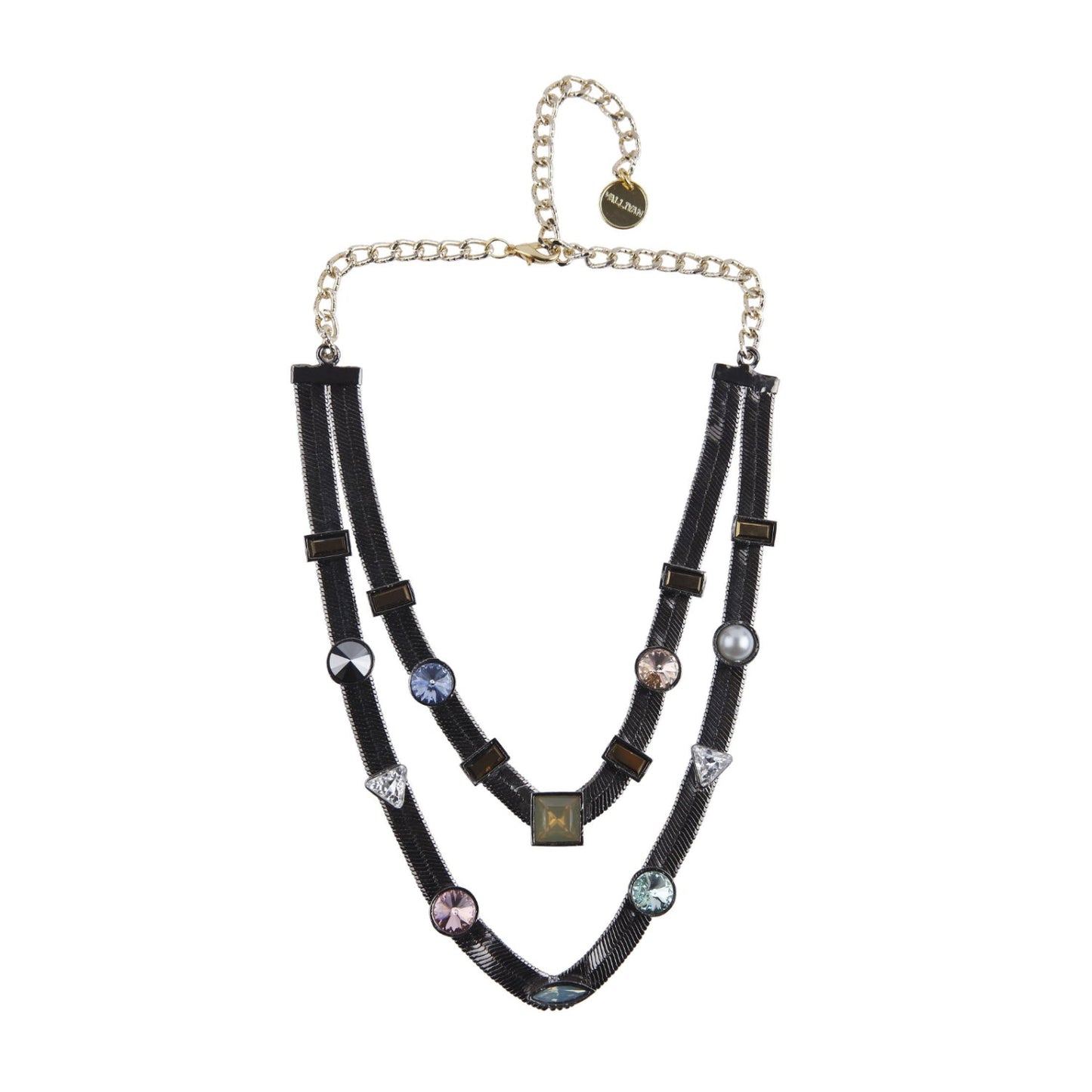 Two Layered Candy Necklace (Gunmetal)