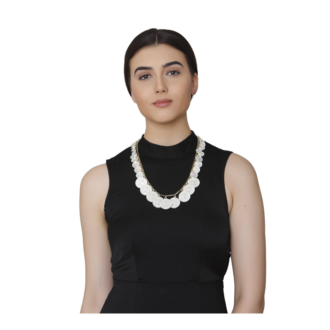 Single Layer Coin Necklace (Silver)