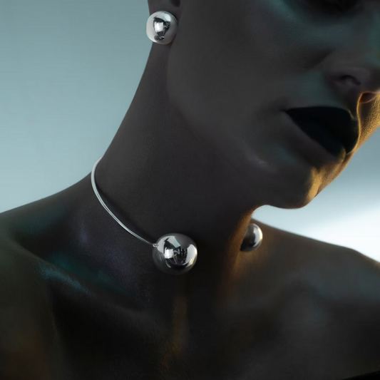 Sterling silver choker with sphere
