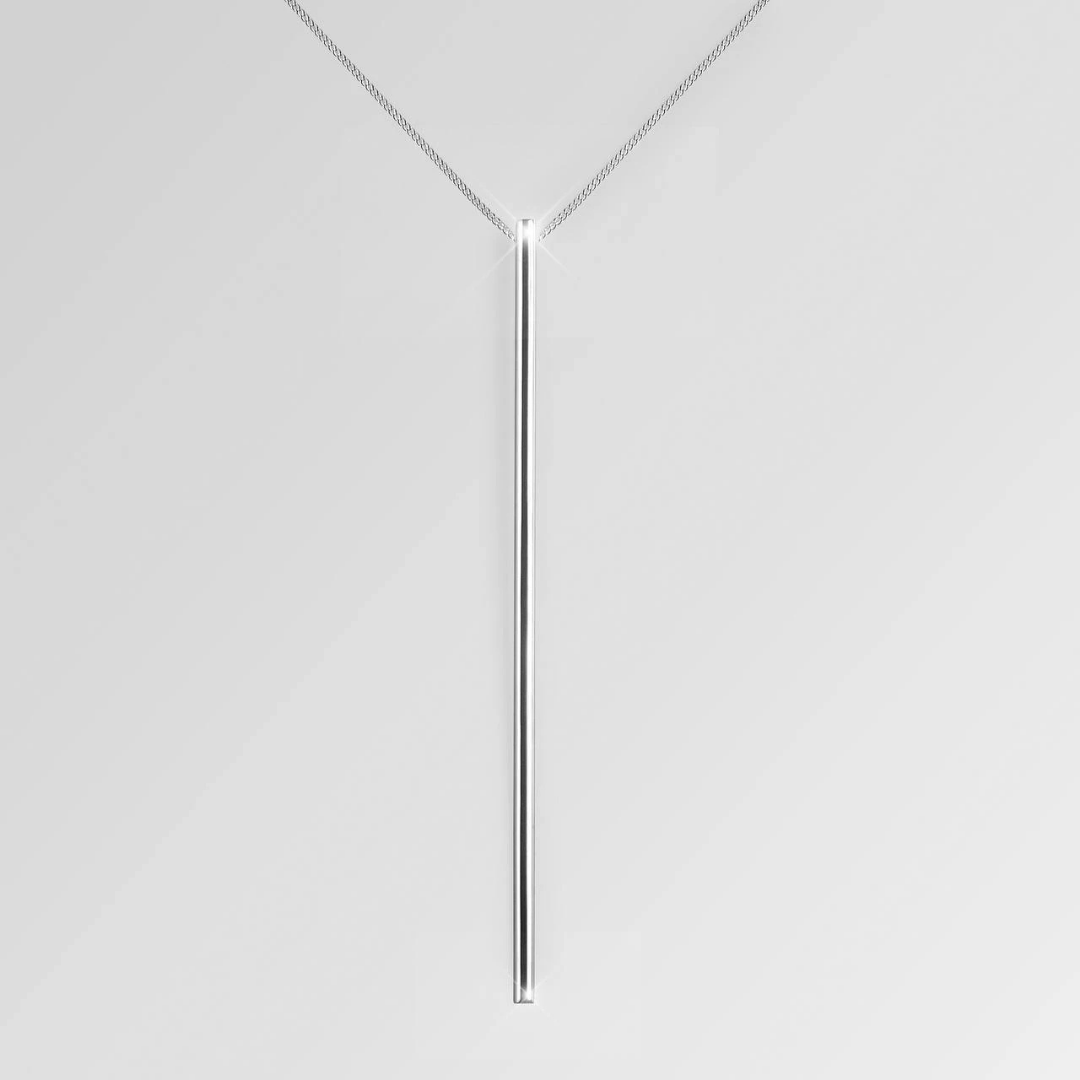 Line necklace silver pendant