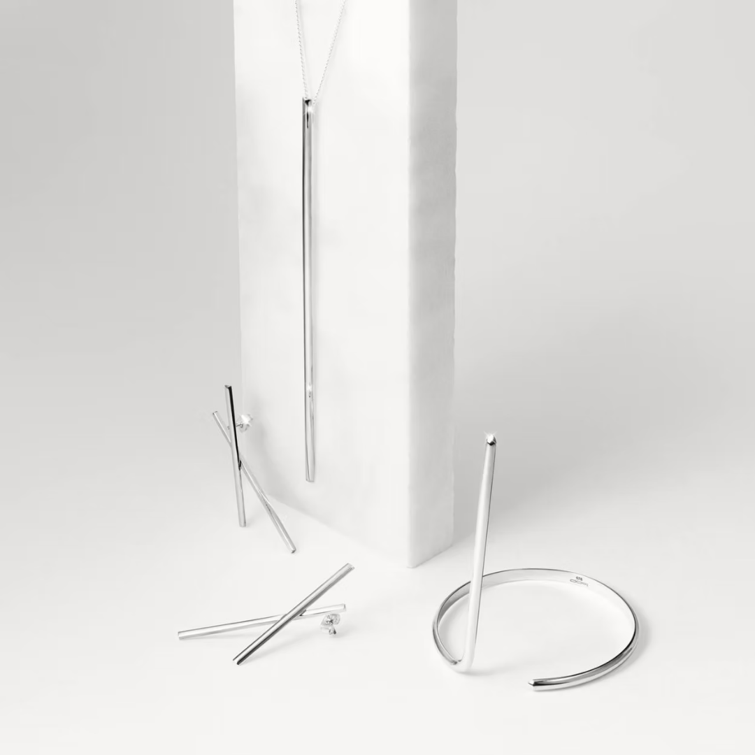 Line bracelet silver minimal design