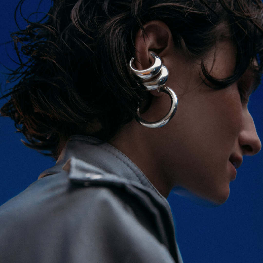Sterling silver hoop earrings