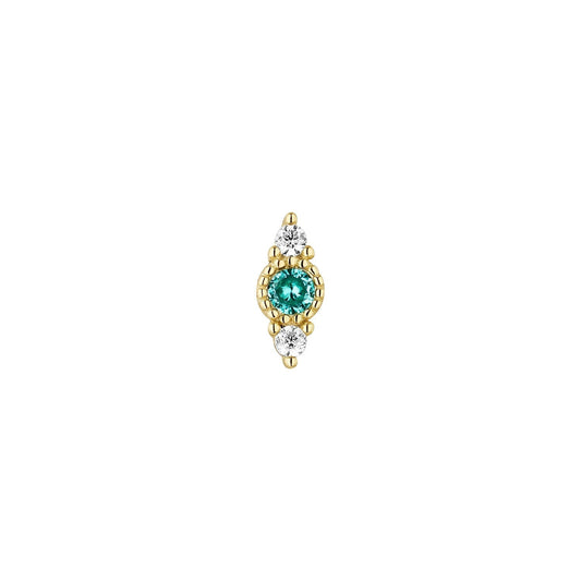 SARA YELLOW GOLD SINGLE EARRING