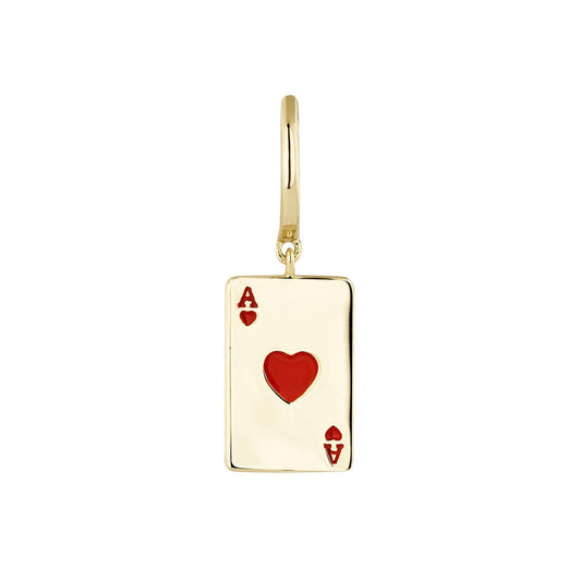 AS DE CORAZONES SINGLE EARRING