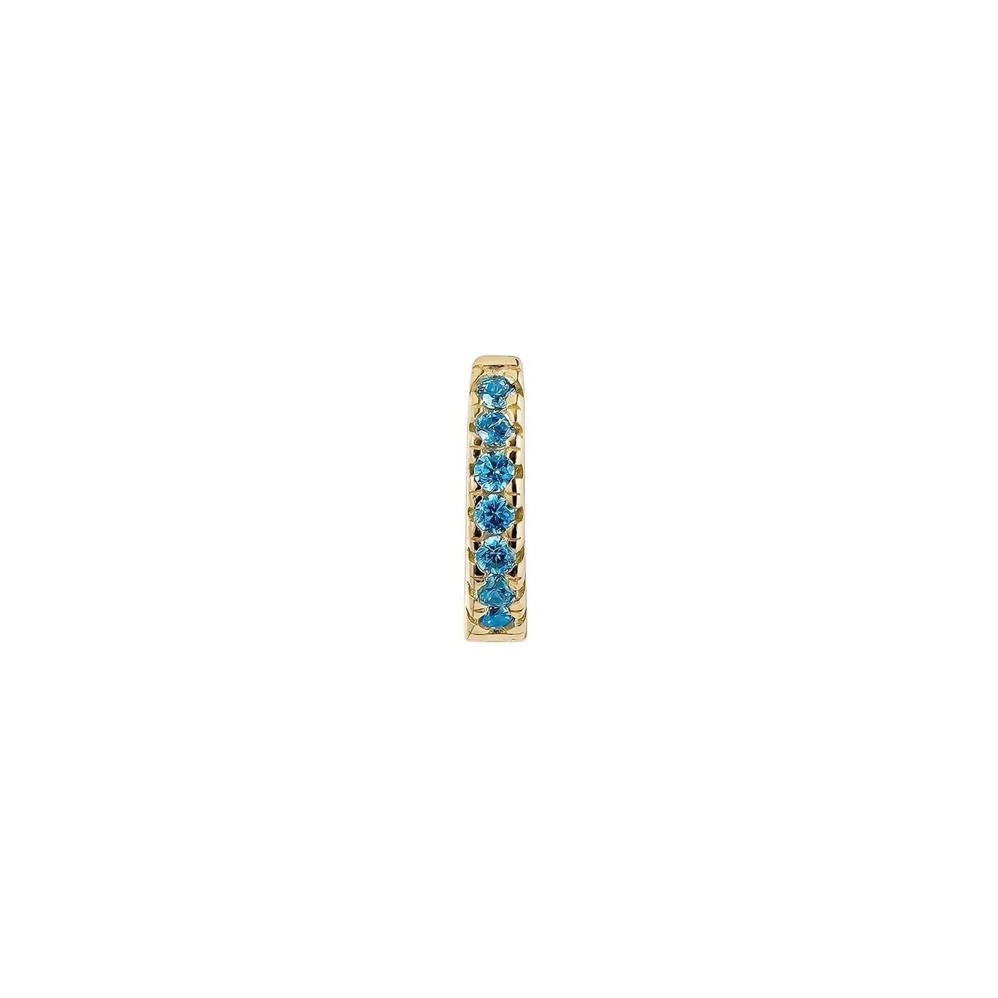 SOPHIE YELLOW GOLD AQUAMARINE SINGLE EARRING