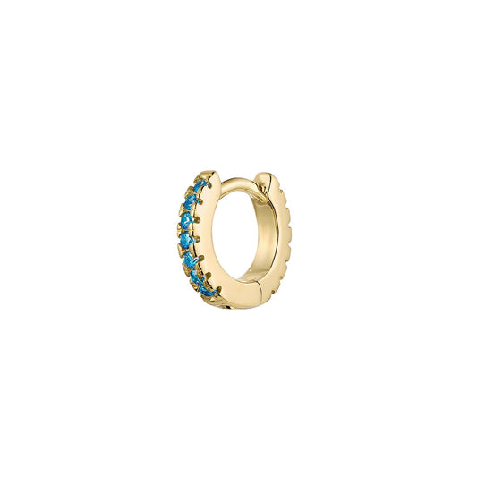 SOPHIE YELLOW GOLD AQUAMARINE SINGLE EARRING