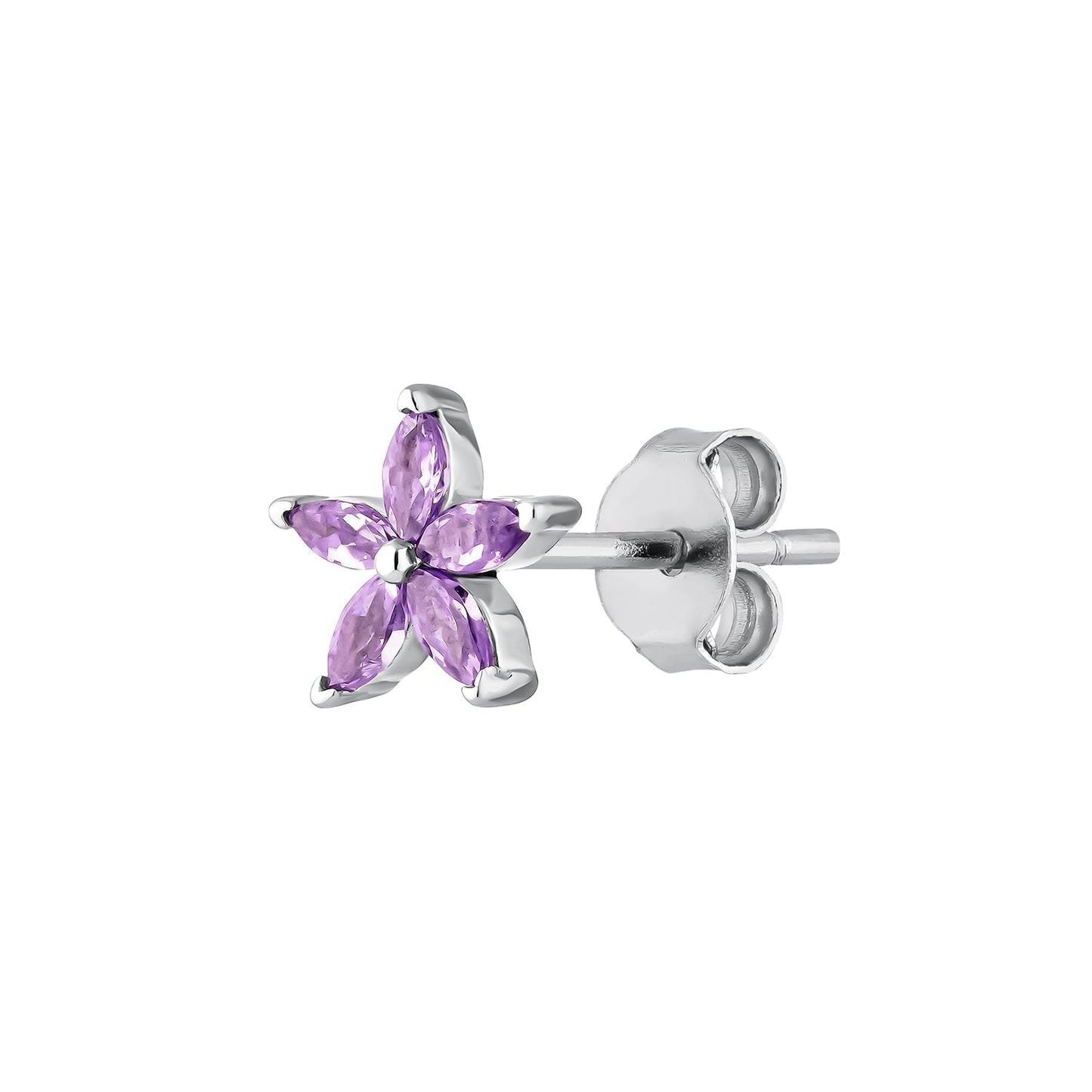 CALENDULA SILVER SINGLE EARRING