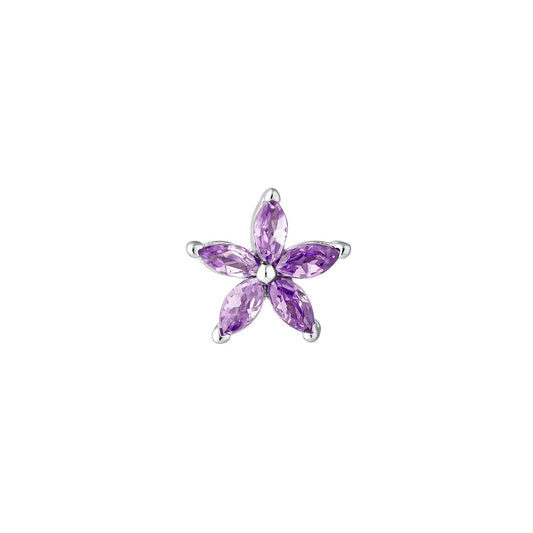 CALENDULA SILVER SINGLE EARRING