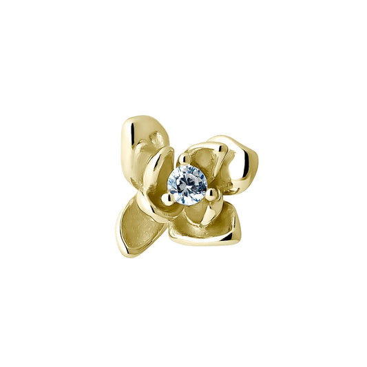GOLDEN-ROSE PIERCING EARRING