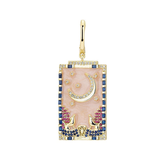 LA-MOON TAROT CARDS HOOP PIERCING EARRING