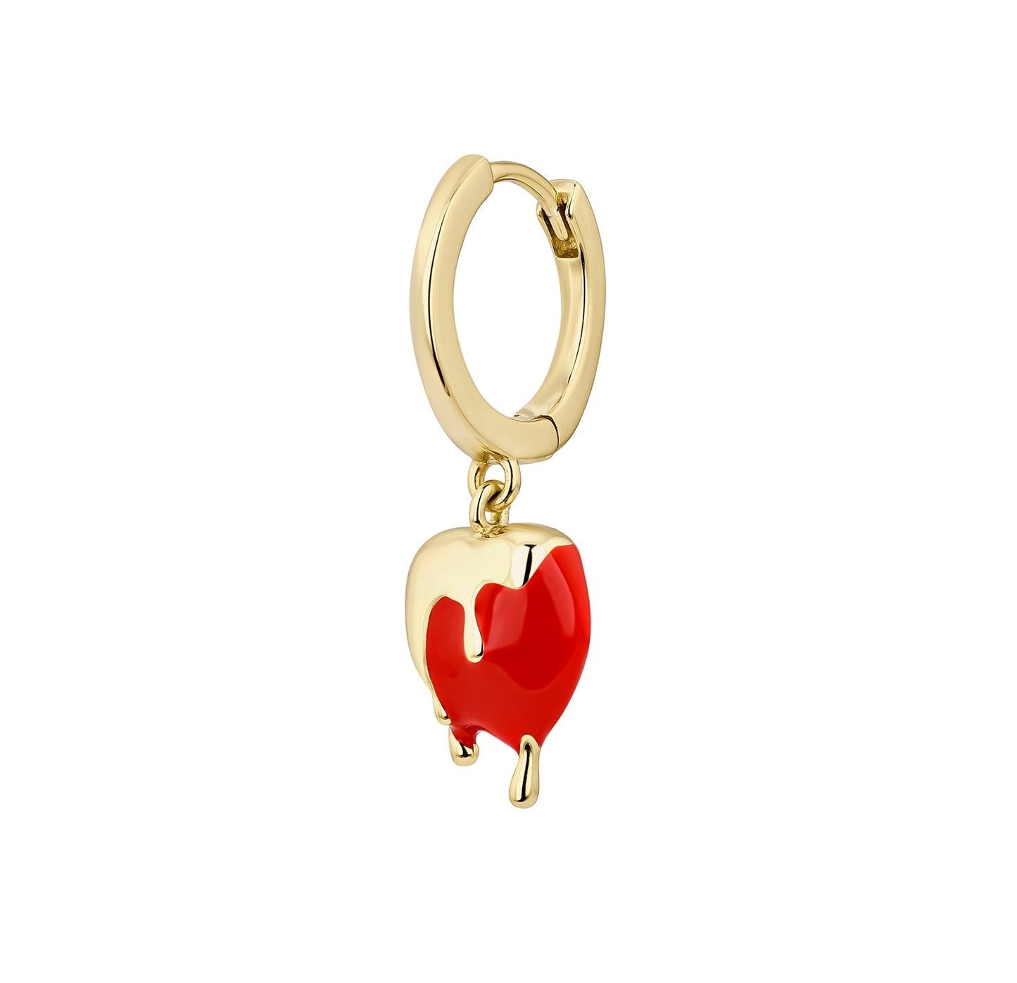 HEART-MELT HOOP PIERCING EARRING