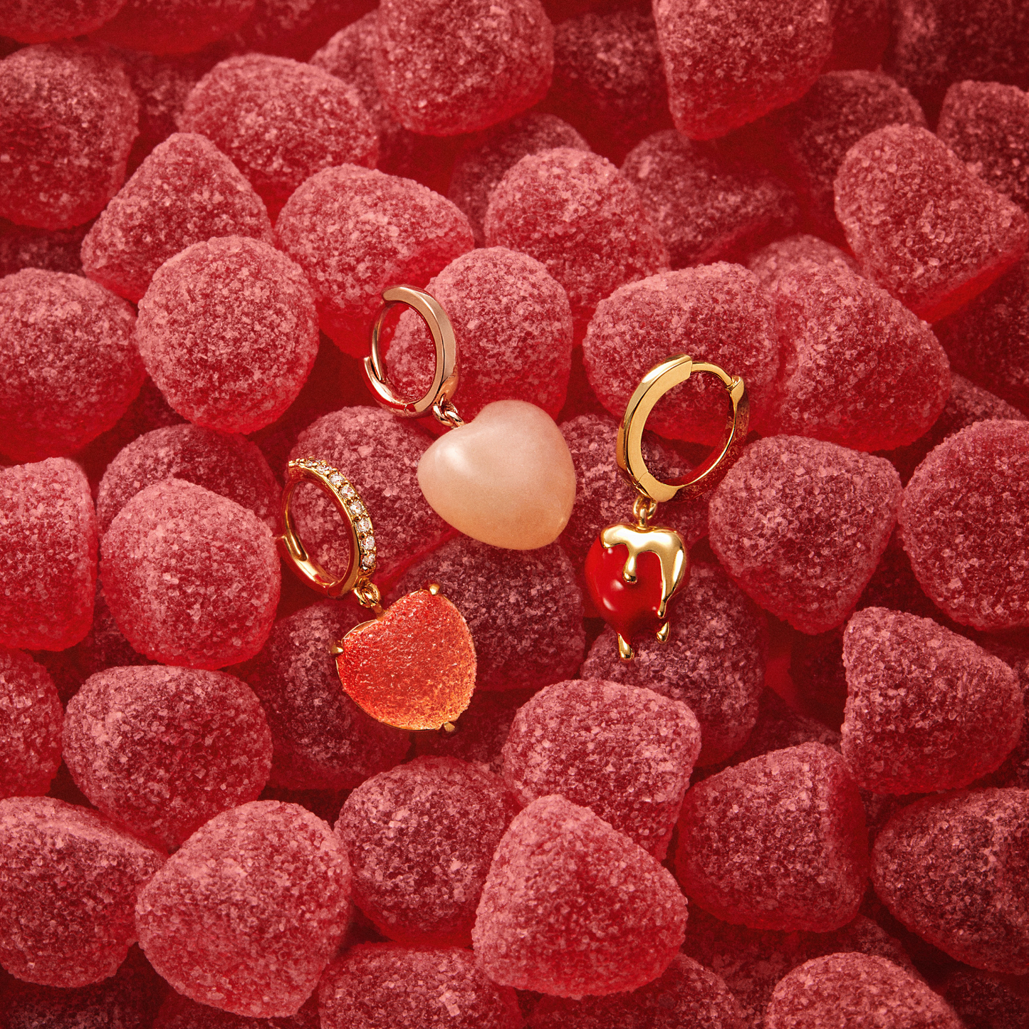 HEART-MELT HOOP PIERCING EARRING