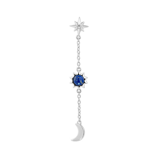 COSMIC-GALAXY SILVER PIERCING EARRING