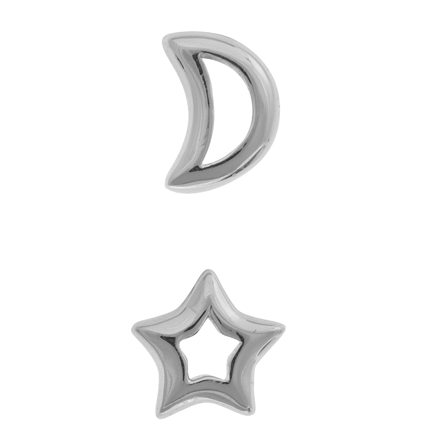 LUNE ET ÉTOILE SILVER EARRING