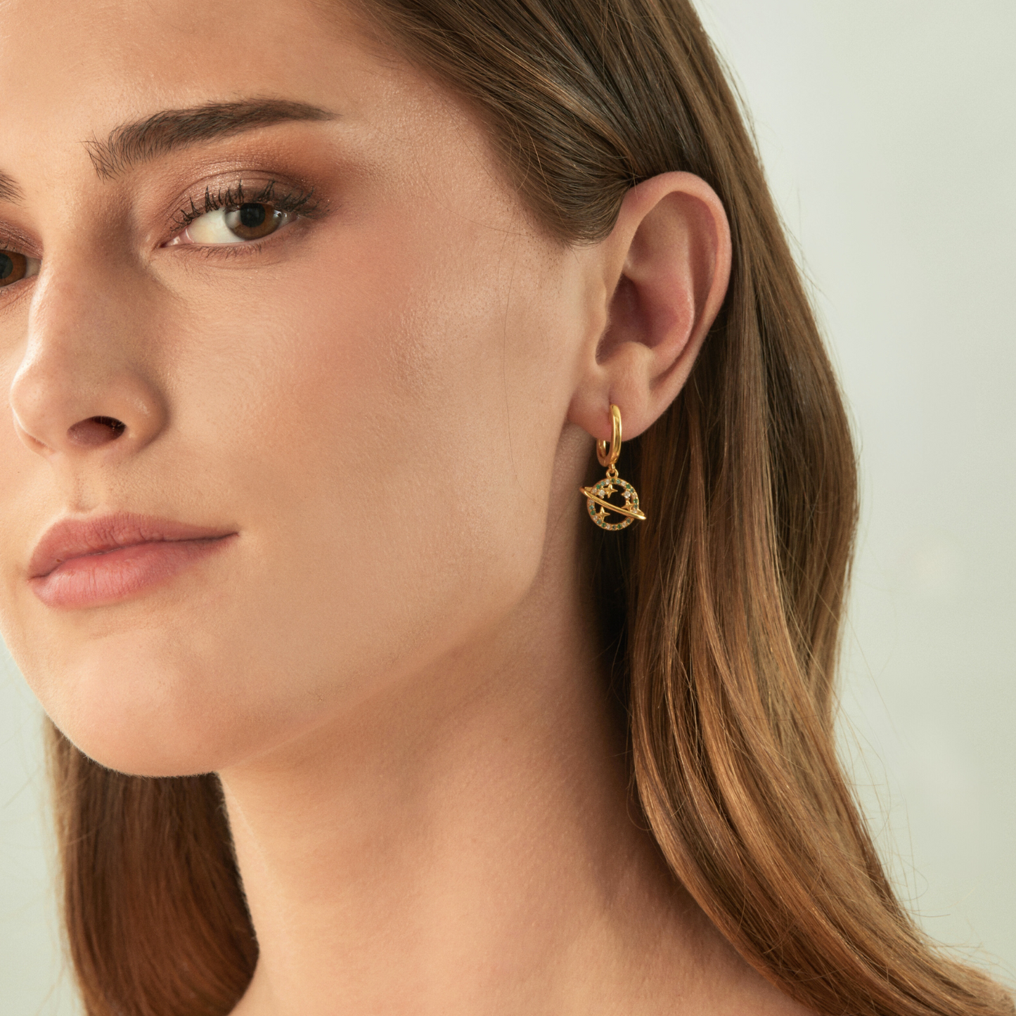 SATURN HOOP PIERCING EARRING